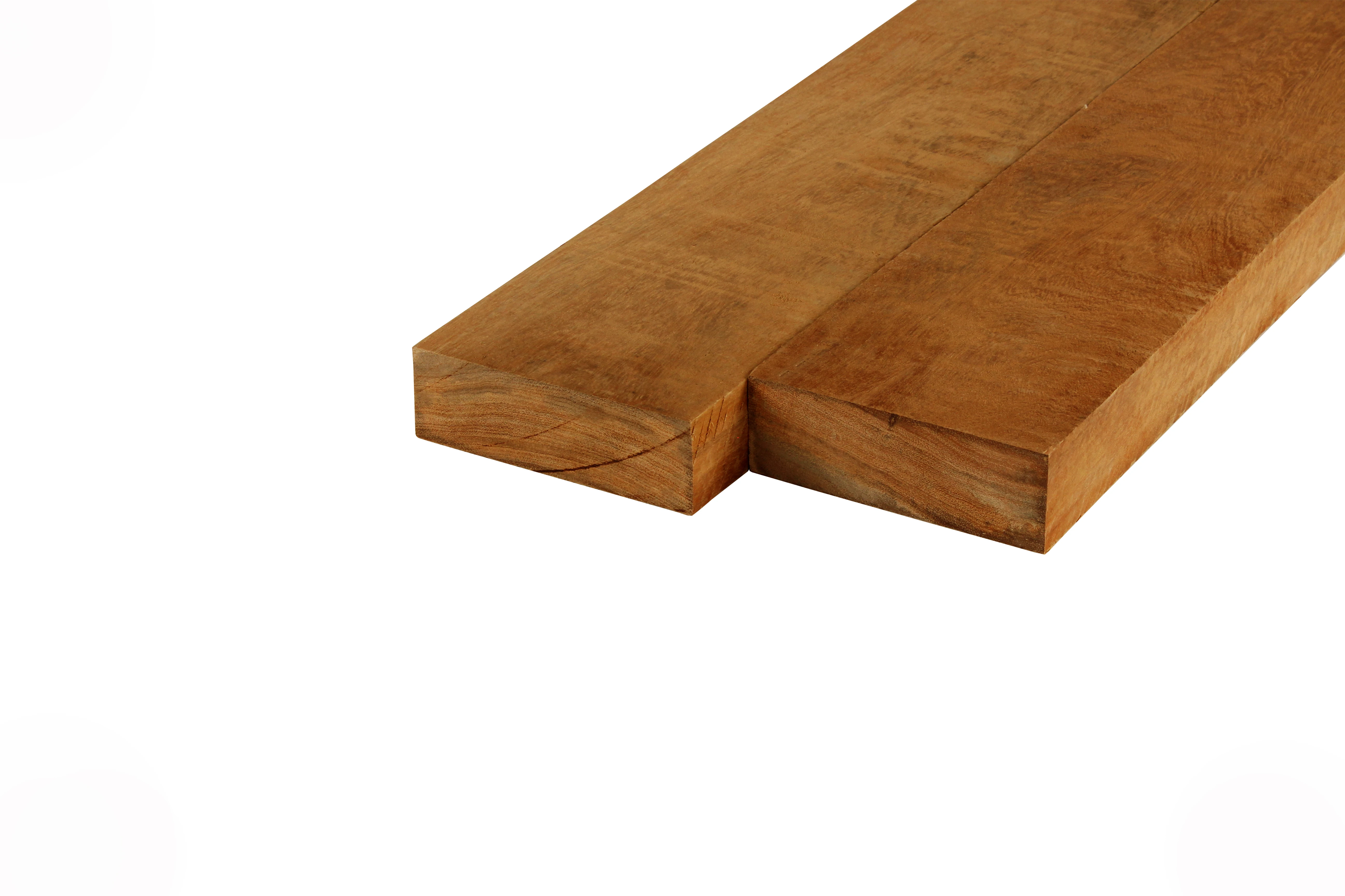 Hardhout Azobe Balk 5 x 15 cm (50 x 150 mm) Fijnbezaagd - Lengte 500 cm - Afbeelding 2